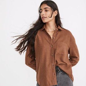 Madewell Cotton Flannel Kempton Button-Up Shirt, Size XXS